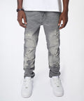 Ashfall Distressed Skinny Jeans - Grey