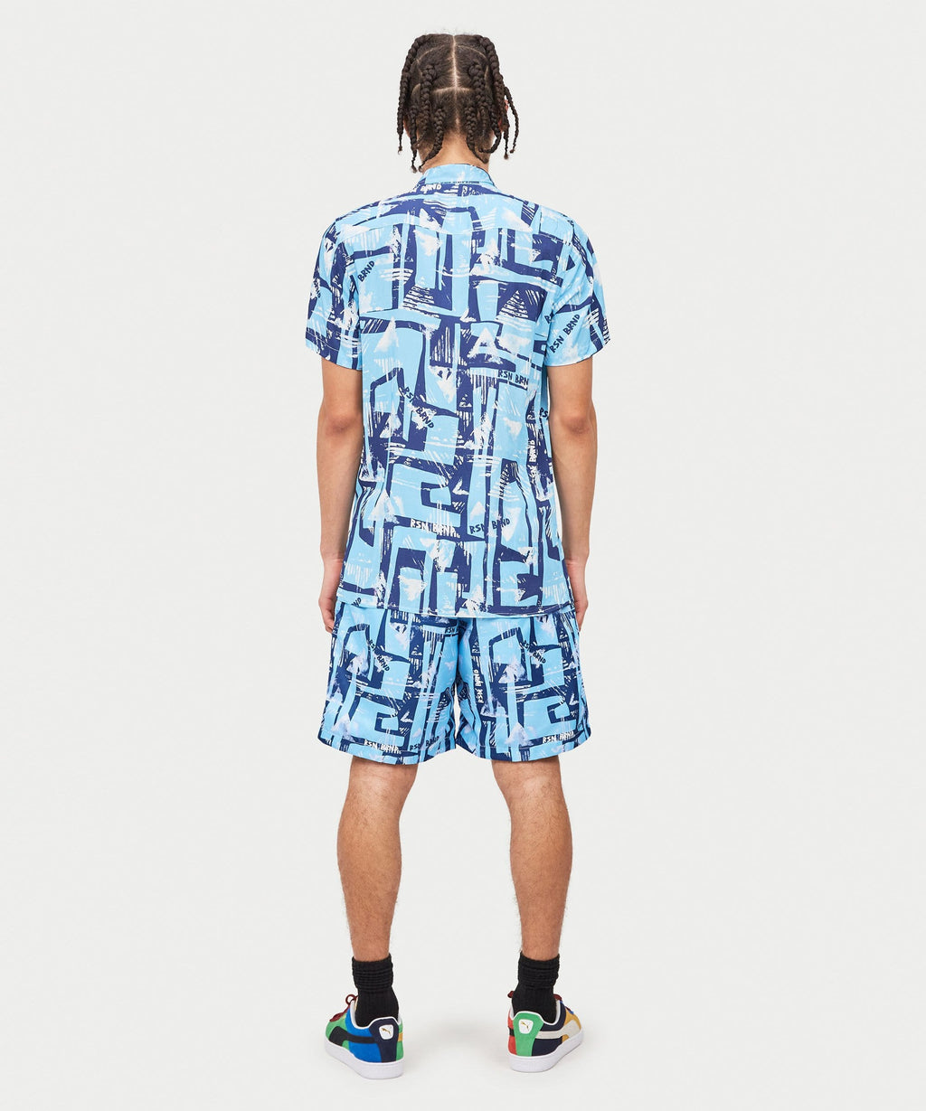 Aqua Shirt Shorts Set