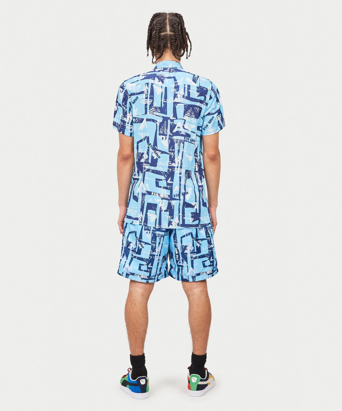 Aqua Shirt Shorts Set