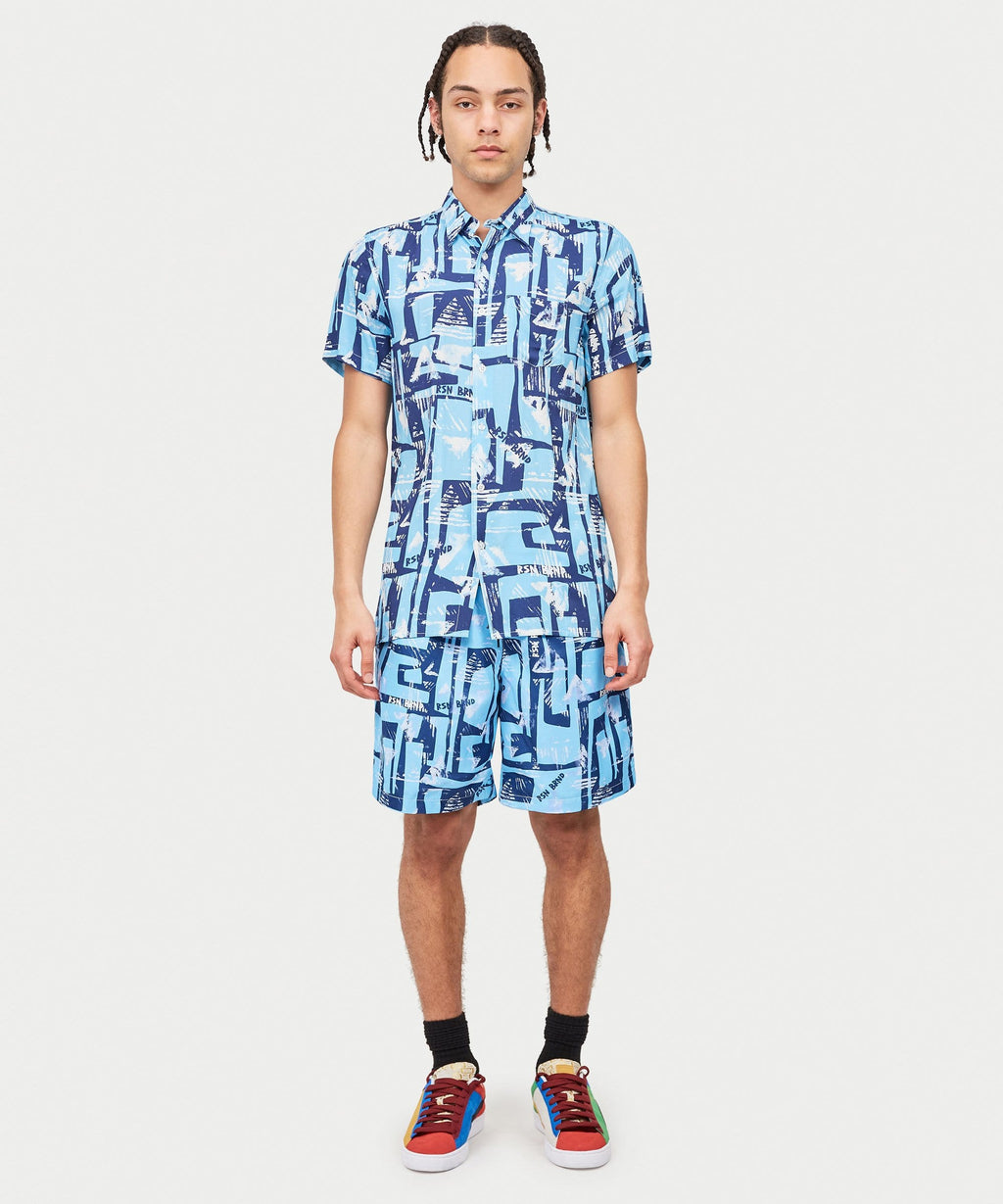 Aqua Shirt Shorts Set
