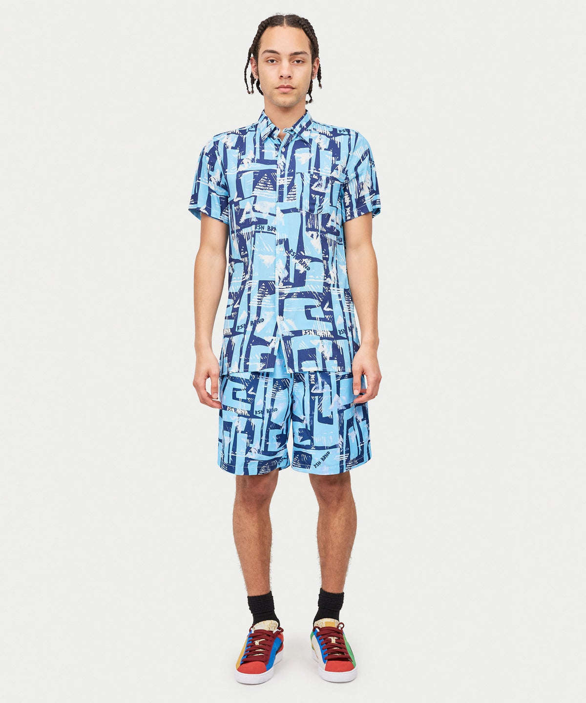 Aqua Shirt Shorts Set