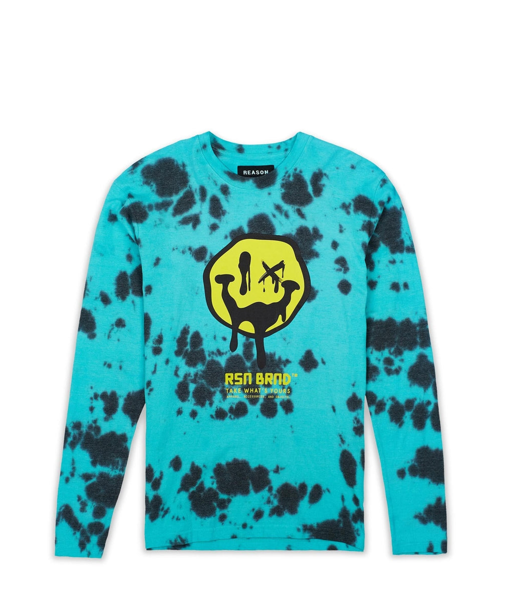 Aqua Smile Long Sleeve Tee - Blue
