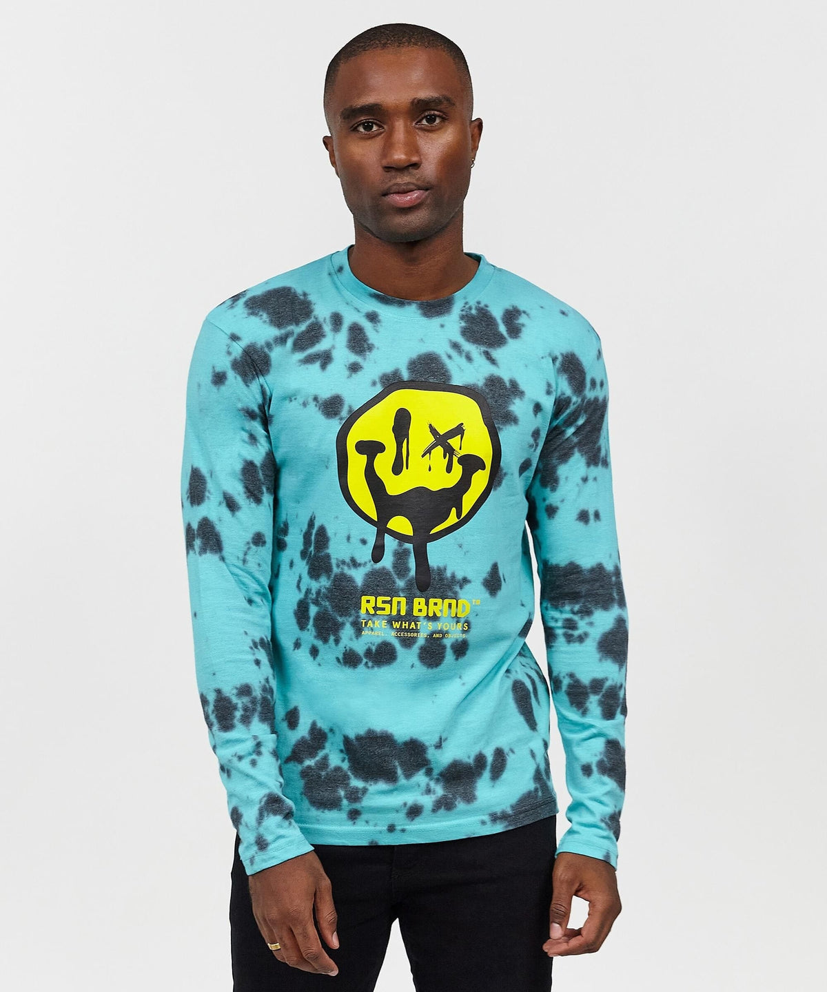 Aqua Smile Long Sleeve Tee - Blue
